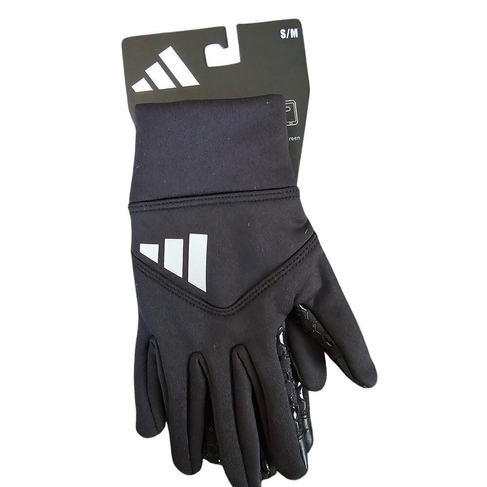 Adidas Men's Black Cold.Rdy Running Reflective Touch Screen Grip Glove Size S